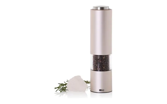 Promotional Adhoc Emill.3 Electric Pepper Or Salt Mill Light Grey Custom Branded Merch With Logo For Bulk Corporate Gift