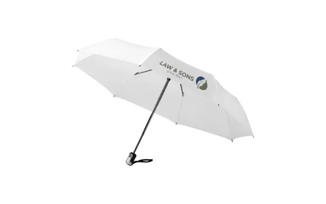 Promotional Alex 21.5 Foldable Auto Open Close Umbrella White Branded With Your Logo product image
