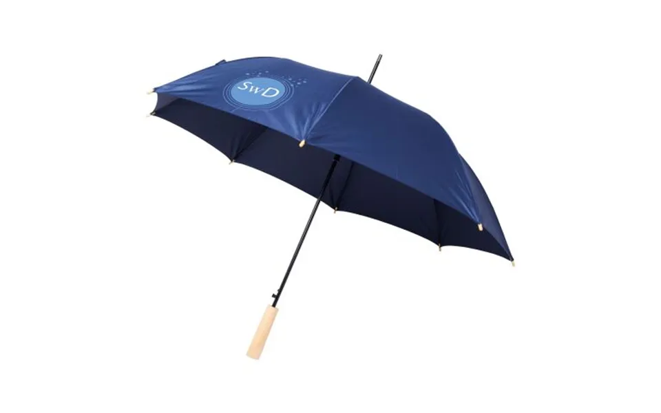 Promotional Alina 23 Auto Open Recycled Pet Umbrella Deep Blue Branded With Your Logo