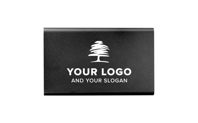 Promotional Aluminium Power Bank Ezra Gun Metal Branded With Your Logo