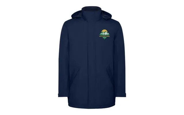 Promotional America Kids Padded Parka Jacket Navy Blue Branded With Your Logo