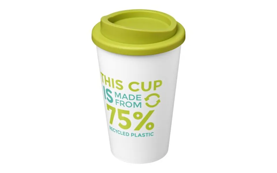 Promotional Americano Eco 350 Ml Recycled Tumbler Transparent-lime Branded With Your Logo