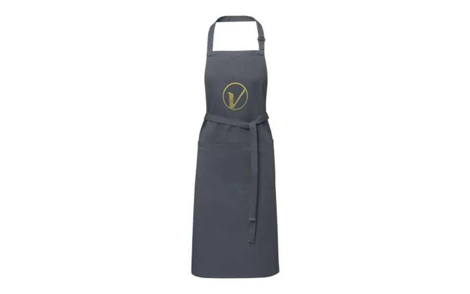Promotional Andrea 240 G M Apron With Adjustable Neck Strap Dark Grey Branded With Your Logo