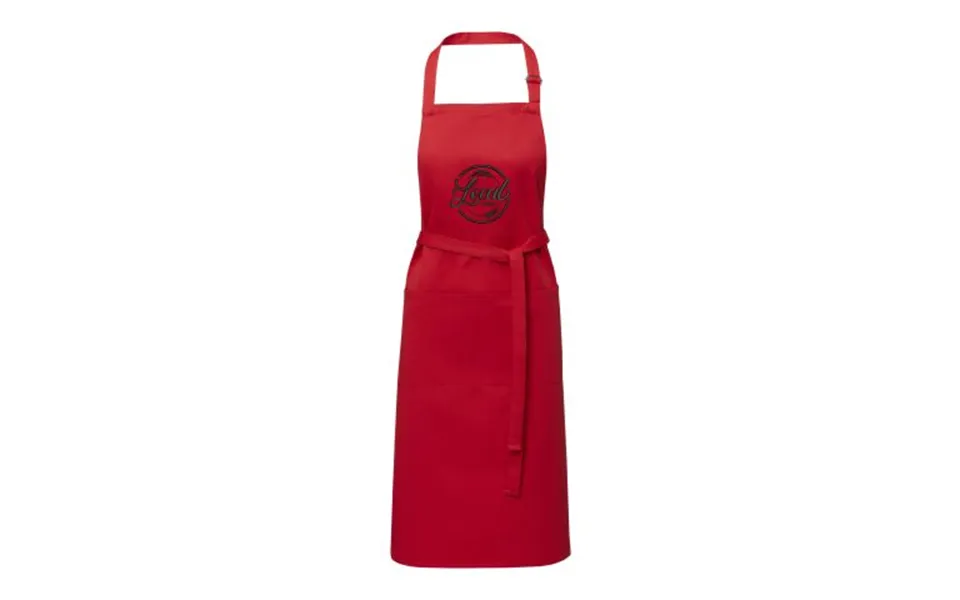 Promotional Andrea 240 G M Apron With Adjustable Neck Strap Red Branded With Your Logo