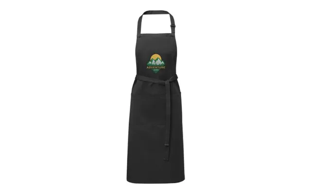 Promotional Andrea 240 G M Apron With Adjustable Neck Strap Solid Black Branded With Your Logo product image
