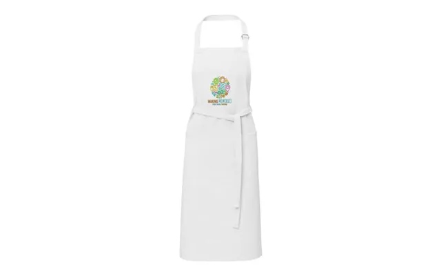 Promotional Andrea 240 G M Apron With Adjustable Neck Strap White Branded With Your Logo product image