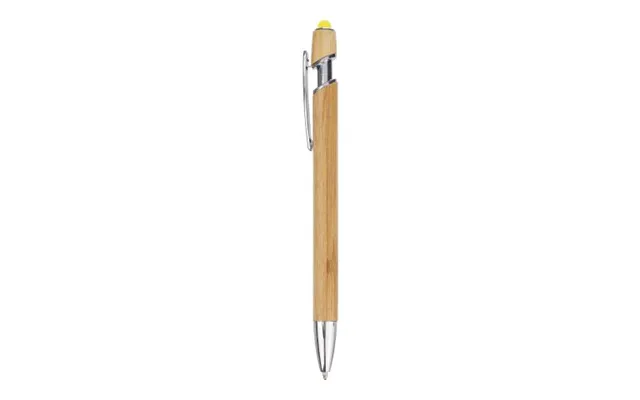 Promotional Bamboo Ballpen Darren Yellow Branded With Your Logo