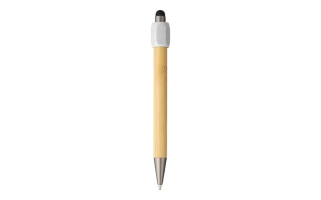 Promotional Bamboo Ballpen Fenn White Branded With Your Logo