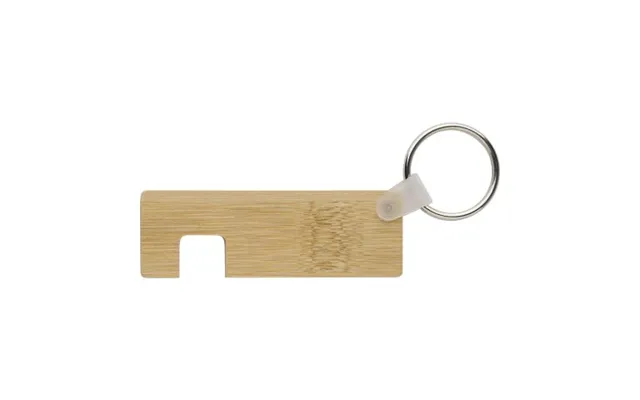 Promotional Bamboo Key Holder With Phone Holder Orlando Brown Custom Branded Merch With Logo For Bulk Corporate Gifts product image
