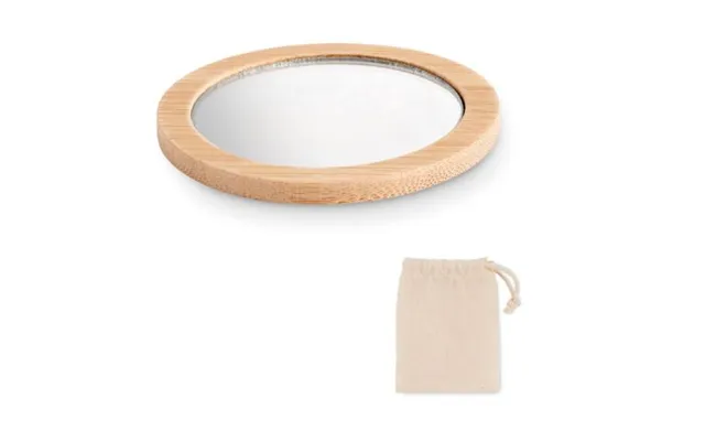Promotional Bamboo Make-up Mirror Wood Branded With Your Logo product image