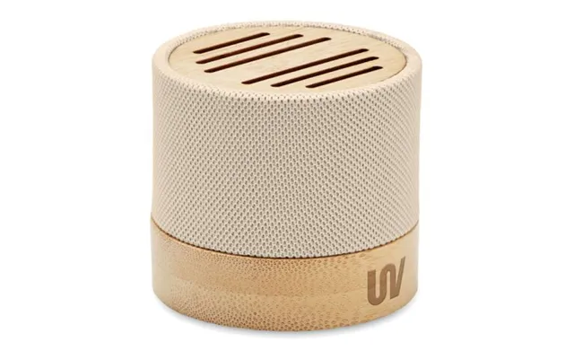 Promotional Bamboo Rpet Wireless Speaker Beige Branded With Your Logo