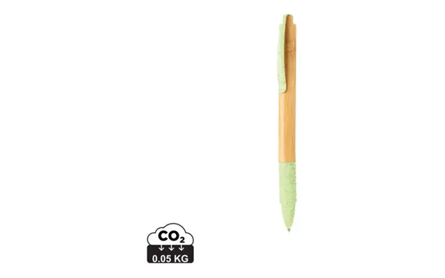 Promotional Bamboo & Wheat Straw Pen Green Branded With Your Logo