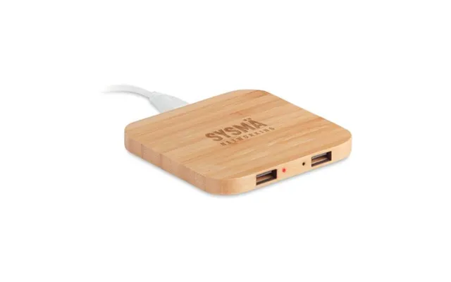 Promotional Bamboo Wireless Charge Pad 5w Wood Custom Branded Merch With Logo For Bulk Corporate Gifts