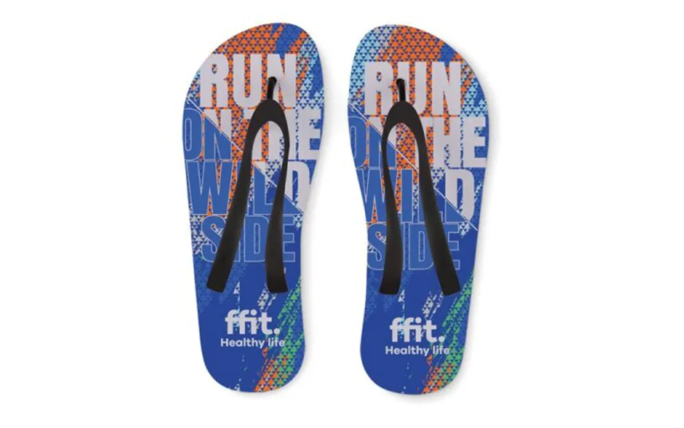 Promotional Beach Slippers L Black Branded With Your Logo