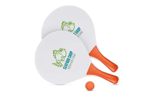 Promotional Beach Tennis Set Orange Custom Branded Merch With Logo For Bulk Corporate Gifts