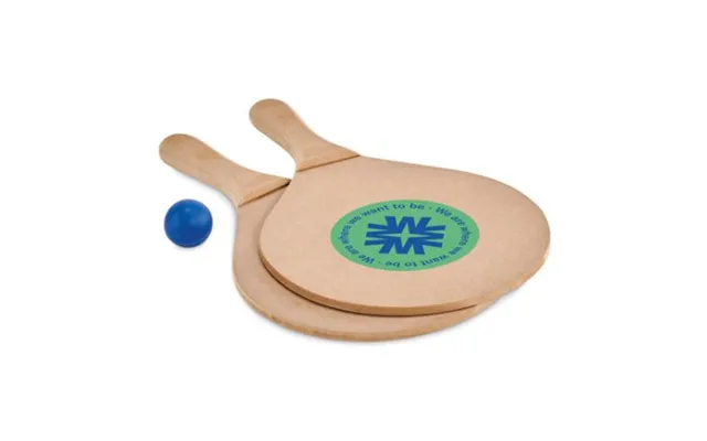 Promotional Beach Tennis Set With Paddles Wood Branded With Your Logo