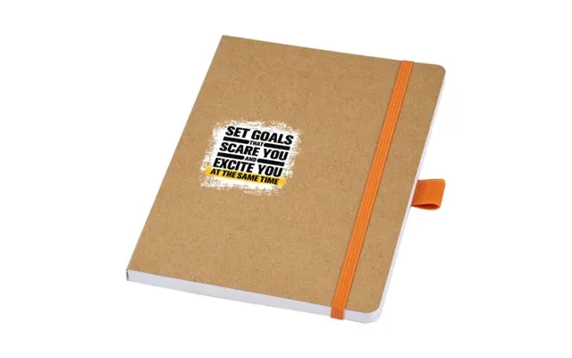 Promotional Berk Recycled Paper Notebook Orange Branded With Your Logo