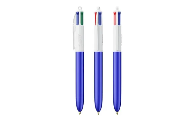Promotional Bic 4 Colours Glacé With Lanyard White-blue Branded With Your Logo