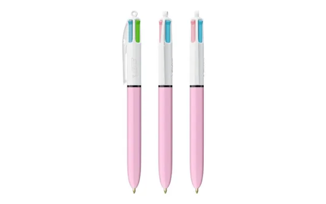 Promotional Bic 4-colour Fashion Pen White-purple Pastel Branded With Your Logo