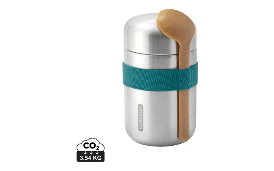 Promotional Black Blum Food Flask 400 Ml Turquoise Branded With Your Logo