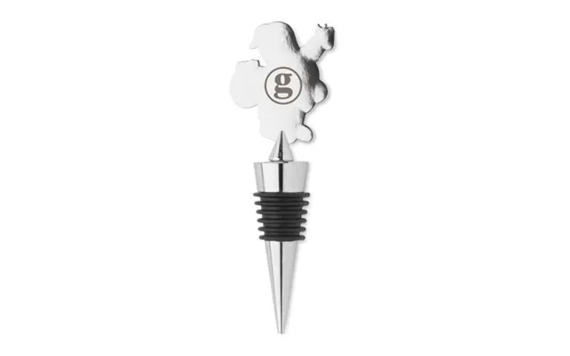 Promotional Bottle Stopper Christmas Motif Matt Silver Branded With Your Logo