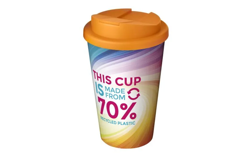 Promotional Brite-americano Eco 350 Ml Spill-proof Insulated Tumbler Orange Branded With Your Logo