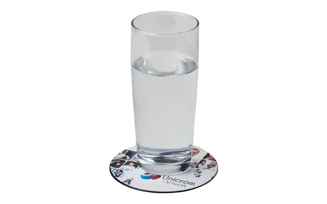 Promotional Brite-mat Round Coaster Solid Black Branded With Your Logo