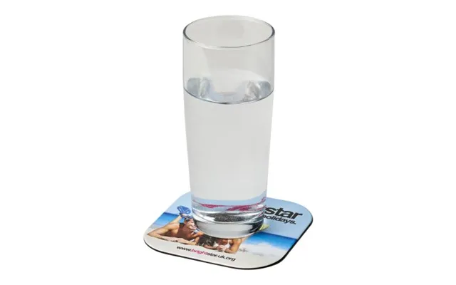 Promotional Brite-mat Square Coaster Solid Black Branded With Your Logo