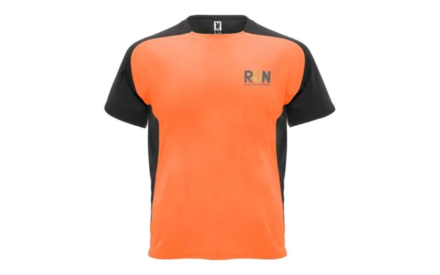 Promotional Bugatti Short Sleeve Unisex Sports T-shirt Fluor Orange-solid Black Branded With Your Logo