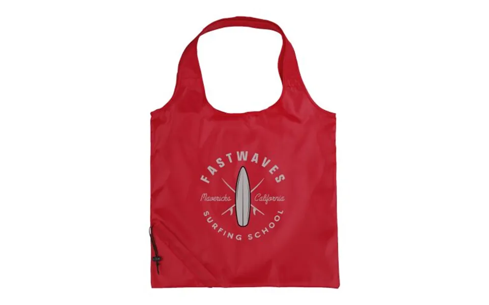 Promotional Bungalow Foldable Tote Bag Red Branded With Your Logo