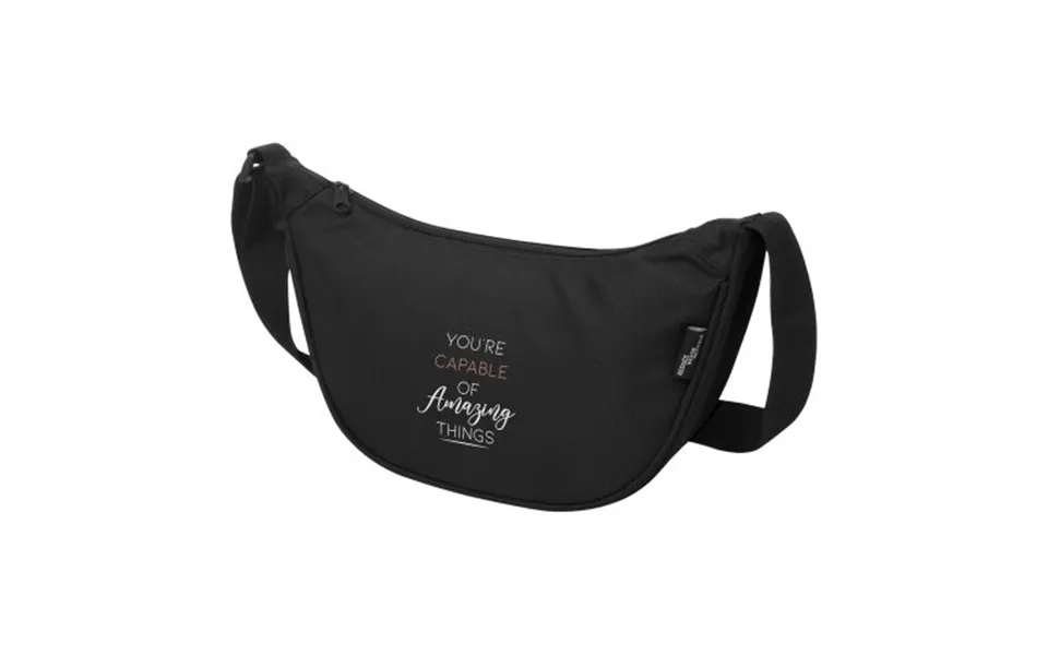 Promotional Byron Grs Recycled Fanny Pack 1.5l Solid Black Branded With Your Logo