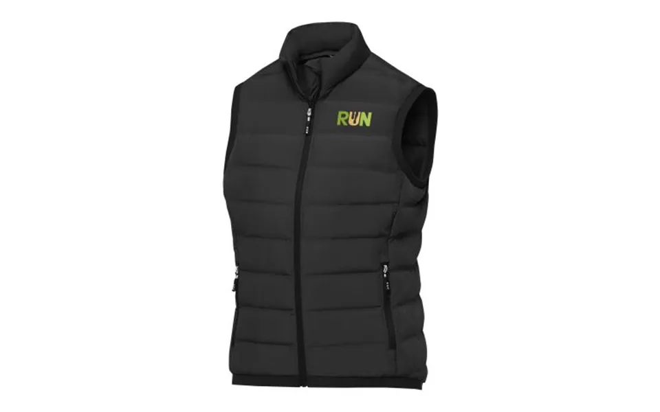 Promotional Caltha Women's Insulated Down Bodywarmer Solid Black Branded With Your Logo