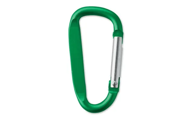 Promotional Carabiner Clip In Aluminium. Green Branded With Your Logo