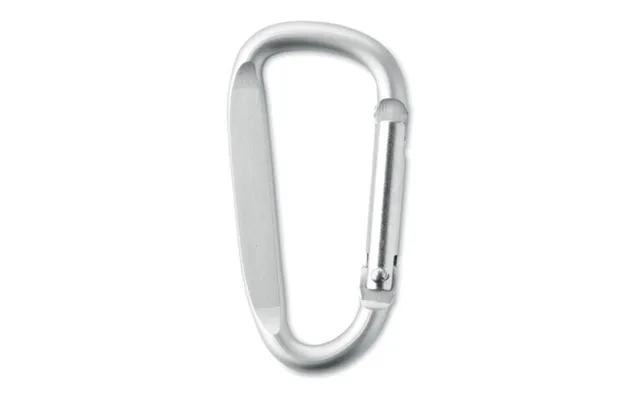 Promotional Carabiner Clip In Aluminium. Matt Silver Branded With Your Logo