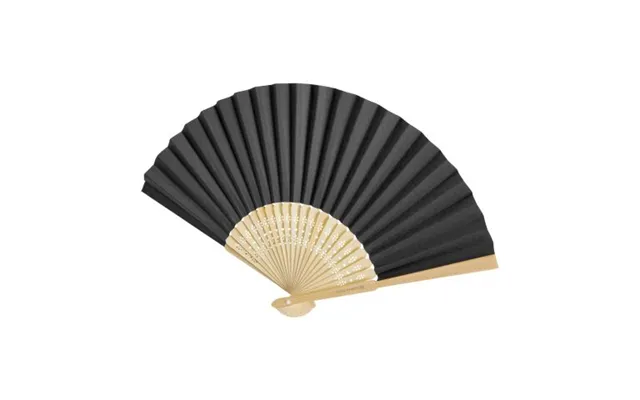 Promotional Carmen Hand Fan Black Custom Branded Merch With Logo For Bulk Corporate Gifts
