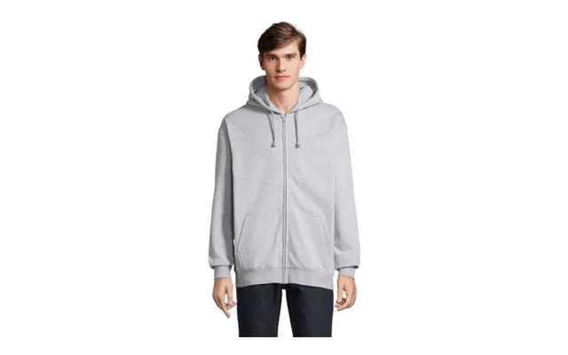 Promotional Carter Full Zip Hoodie Grey Melange 2 Branded With Your Logo