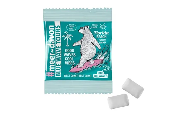 Promotional Chewing Gum Duo In A Conventional Bag Transparent Custom Branded Merch With Logo For Bulk Corporate Gifts