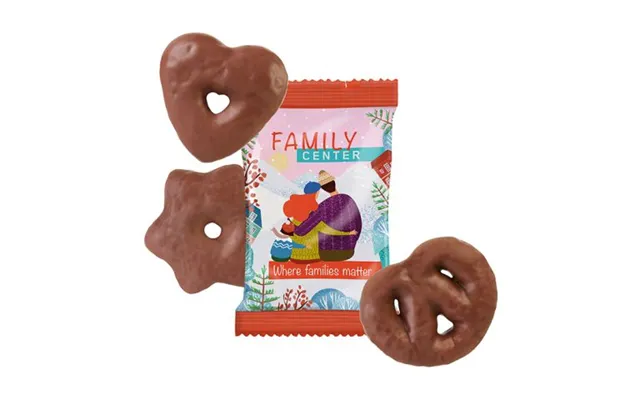 Promotional Chocolate Gingerbread Mix White Custom Branded Merch With Logo For Bulk Corporate Gifts