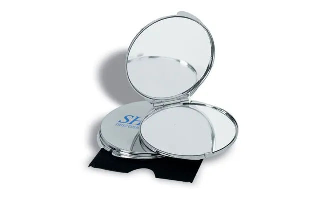 Promotional Chrome Plated Metal Make-up Mirror Shiny Silver Branded With Your Logo