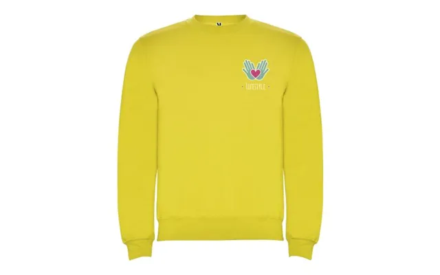 Promotional Clasica Unisex Crewneck Sweater Yellow Branded With Your Logo