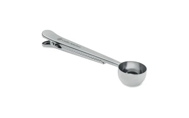 Promotional Coffee Scoop With Bag Clip Silver Custom Branded Merch With Logo For Bulk Corporate Gifts