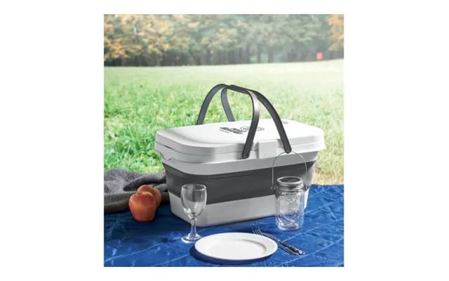 Promotional Collapsible Picnic Basket White Branded With Your Logo