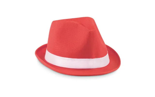 Promotional Coloured Polyester Hat Red Branded With Your Logo