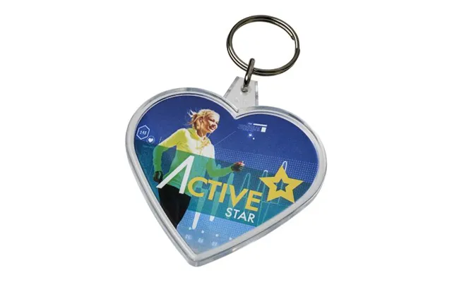 Promotional Combo Heart-shaped Keychain White Branded With Your Logo product image
