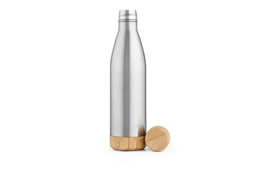 Promotional Congo Bottle Rss And Bamboo 780ml. Double Wall And Leakproof Silver Branded With Your Logo