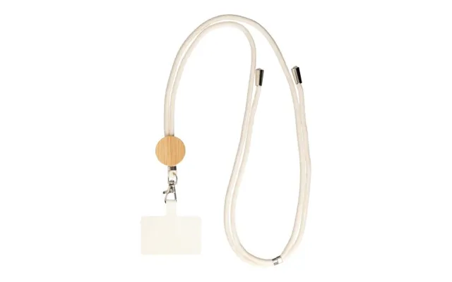 Promotional Cotton Drawstring Phone Lanyard Lucia Sand Custom Branded Merch With Logo For Bulk Corporate Gifts