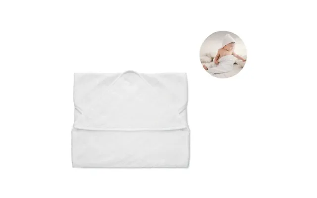 Promotional Cotton Hooded Baby Towel White Branded With Your Logo