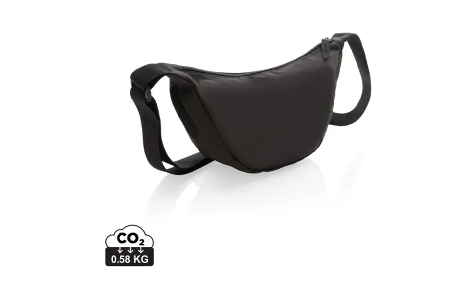 Promotional Crescent Aware Rpet Half Moon Sling Bag Black Branded With Your Logo
