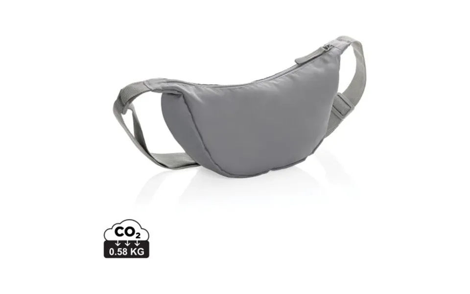 Promotional Crescent Aware Rpet Half Moon Sling Bag Silver Grey Branded With Your Logo