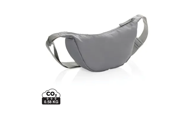 Promotional Crescent Aware Rpet Half Moon Sling Bag Silver Grey Branded With Your Logo